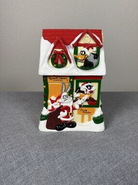 1997 Russell Stover Looney Tunes Christmas Candy Kitchen Coin Bank